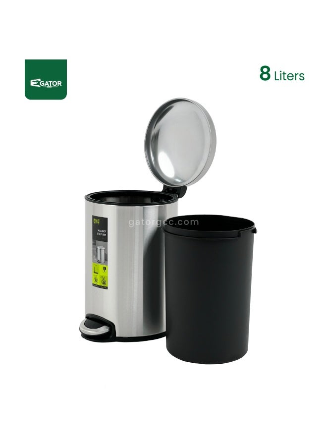 EKO Stainless Steel Soft closing Brushed Fingerprint Resistant 8L - Image 3